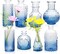 Set of 8 Glass Bud Vases Mini Flower Vases for Home Office Wedding Decor